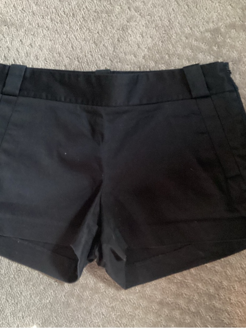 J. Crew Factory Women's Black Tailored Shorts, stretch, side zip, flat front, 8